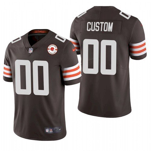 Men's Cleveland Browns ACTIVE PLAYER Custom 2021 Brown NFL 75th Anniversary Vapor Untouchable Limited Stitched Jersey